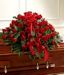 Red Rose Half Casket Cover