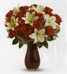 Beauty Red Rose & Lily Passion Bouquet Beauty Red Rose & Lily Passion Bouquet