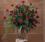 Red Rose Tribute Vase