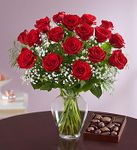 Red Roses with Chocolate Red Roses with Chocolate