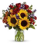 Rose and sunflower