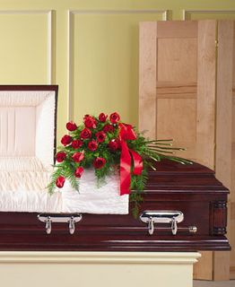 Roses casket cover 1/2 side