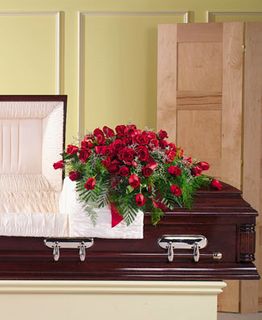 Roses Casket Cover full side 