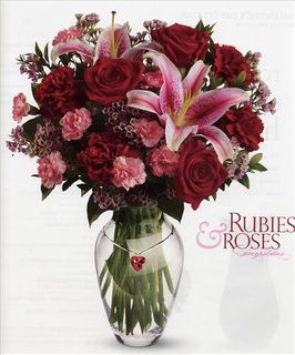 Rubies & Roses Bouquet (No Carnations)