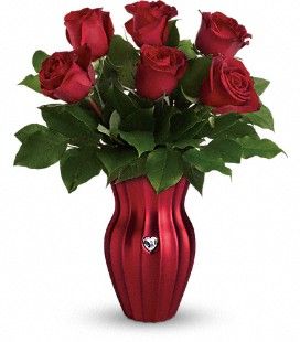  Shining Heart Bouquet 6 Rose Delivery Irving 