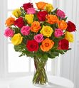 Simply Cheerful Mixed Rose Bouquet