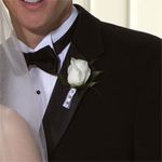Simply White Rose Boutonniere  Simply White Rose Boutonniere