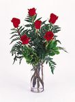 Six red rose arrangement