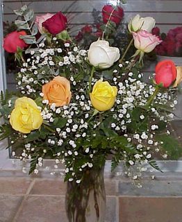 Spring Roses Mixed Arrangement