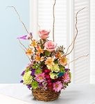 Springtime Birds Nest of Flowers 