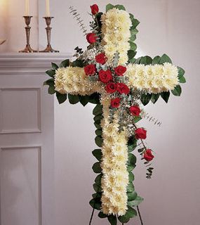 Standing Cross with Roses