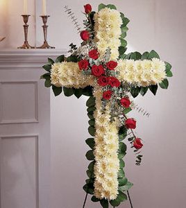 Standing Cross with Roses