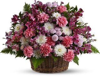 Sympathy Flowers Garden Basket Blooms Flowers
