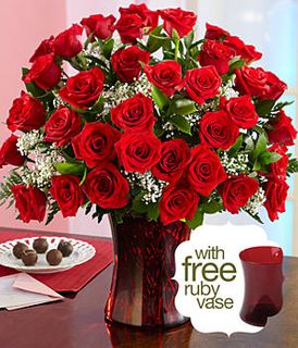 Three Dozen Long Stemmed Red Roses 