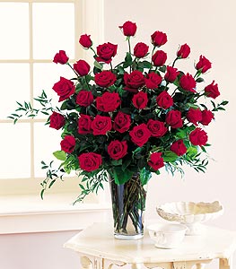Three dozen red roses 