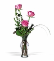 Three Rose Bud Vase