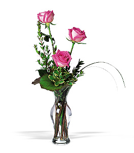 Three Rose Bud Vase