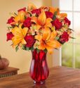 large-Autumn Rose & Lily Bouquet large-Autumn Rose & Lily Bouquet