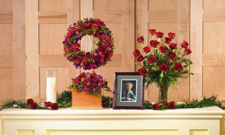 Tributes for the Urn Arrangements Roses wreath 