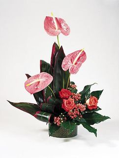 Tropical Anthurium bouquet