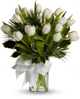Tulips and Pine Flowers