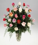Two dozen mixed roses 