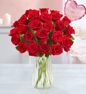 Two Dozen Red Roses for Mother's Day