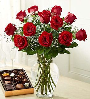 Valentine's Day Red 1 Dozen Long Stem Roses