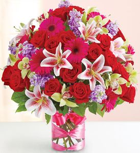 Valentine's  Flowers Mixed Rose bouquet
