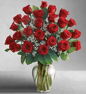 Valentine's Two Dozen Premium Long Stem Red Roses 