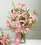 Vase Arrangement with Lilies