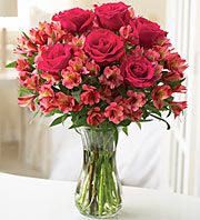 Vibrant Rose and Peruvian Lily Bouquet