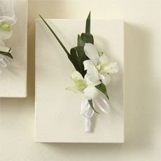 White Orchid Boutonniere 