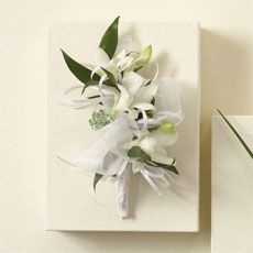 White Orchids Corsage 