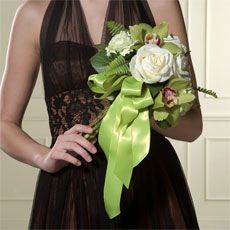 White Rose & Orchid Presentation Bouquet 