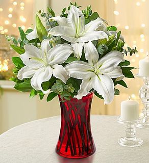 Winter White Lily Bouquet 
