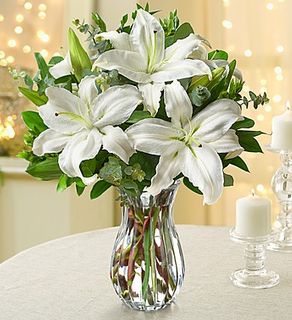 Winter White Lily Bouquet 