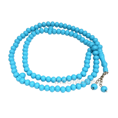 Light Blue Dhikr Prayer Beads (99 Beads) 8mm
