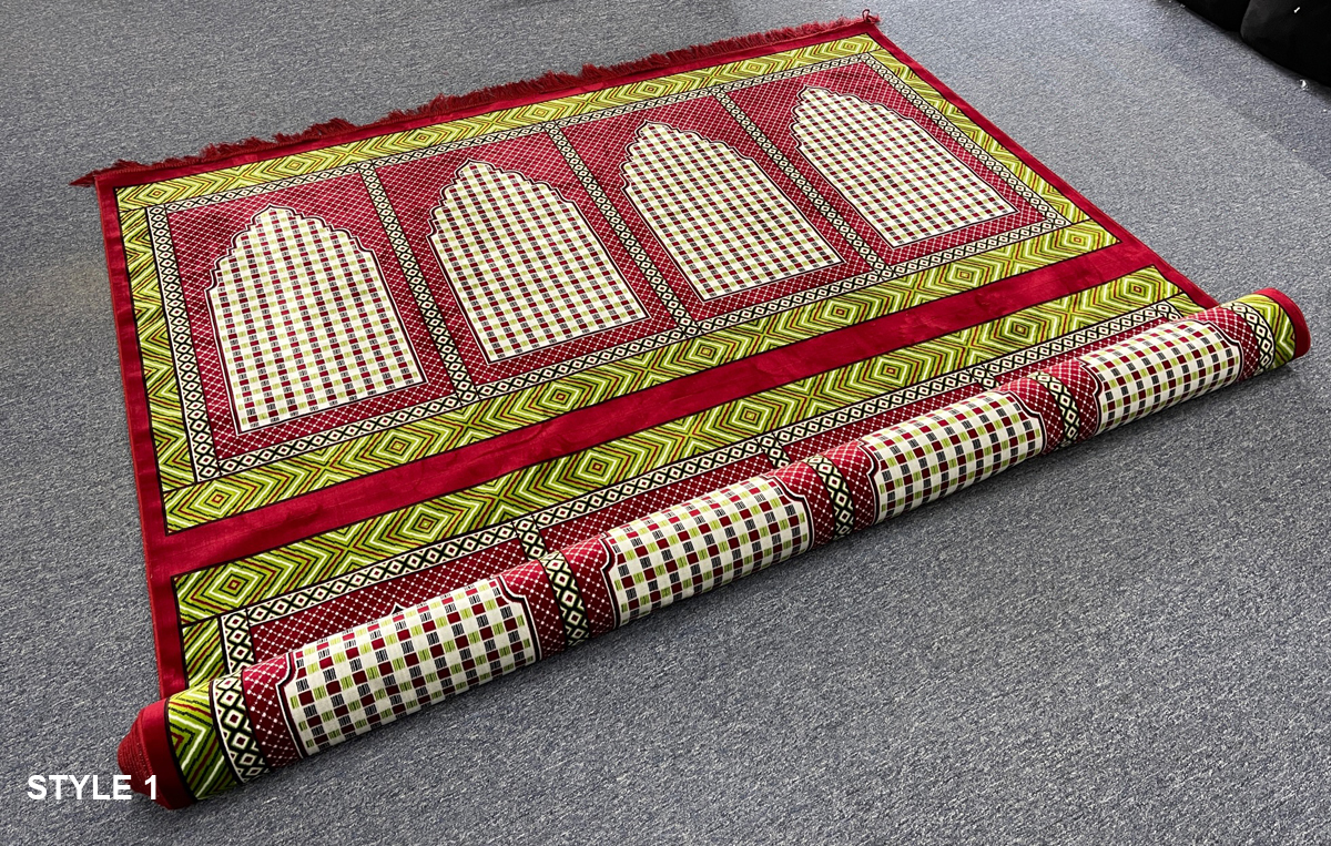 20 Person Large Style Islamic Prayer Rug (5 rows of 4) - Comes in 2 ...