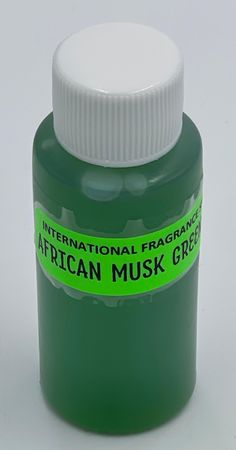 African Musk Green 1 oz. (non-alcoholic perfume oil in Plastic Bottle)