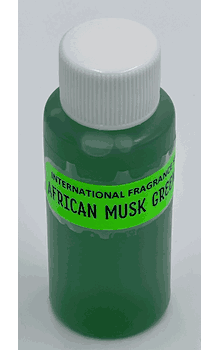 African Musk Green 1 oz. (non-alcoholic perfume oil in Plastic Bottle)