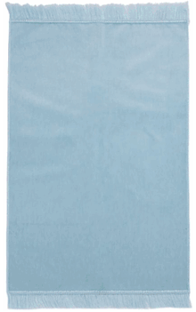 Baby Blue Wide Double Plush Prayer Rug (Twice the Weight of a Normal Prayer Rug) 2.5 pounds - Good for Hard Surfaces 31" x 47" (Different Solid Colors Available)