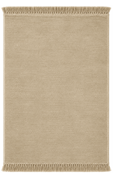 Beige Solid Color Prayer Rug