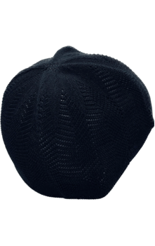 Black Knit Kufi Large Size made in Turkiye