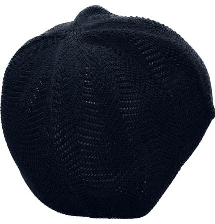 Black Knit Kufi Large Size made in Turkiye