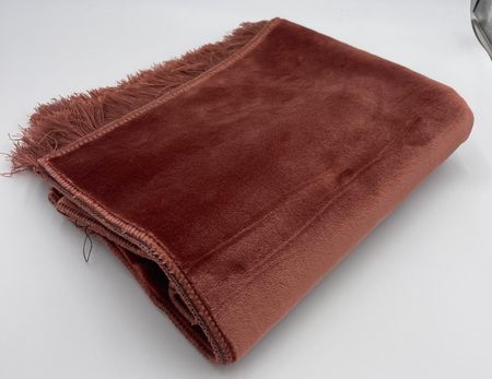 Burnt Rust Double Plush Islamic Prayer Rug (Twice the Weight of a Normal Prayer Rug) 2 pounds - Better on Hard Surfaces 28" x 43"