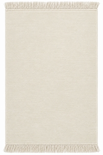 Cream Solid Color Prayer Rug (27" x 43") Made in Turkiye