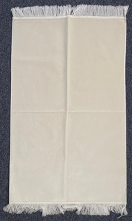 Off-White Solid Color Prayer Rug (27" x 43") Made in Turkiye