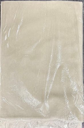 Creamy Wide Double Plush Prayer Rug (Twice the Weight of a Normal Prayer Rug) 2.5 pounds - Good for Hard Surfaces 31" x 47" (Different Solid Colors Available)
