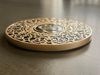 Gold Persian Calligraphy (Ba' Salamati) Coaster Set Islamic Art (Comes in Gift Box)